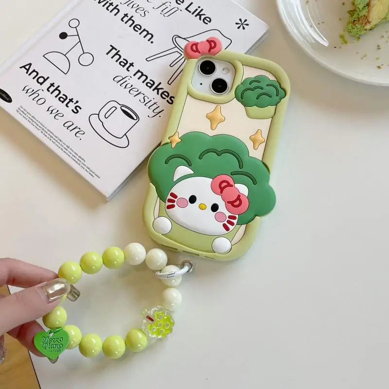 Милый мультяшный стереоскопический чехол Hello Kitty подходит для Iphone12 зелень, цветная капуста 14pro Max, декоративный защитный чехол
Милый мультяшный стереоскопический чехол Hello Kitty подходит для Iphone12 зелень, цветная капуста 14pro Max, декоративный защитный чехол