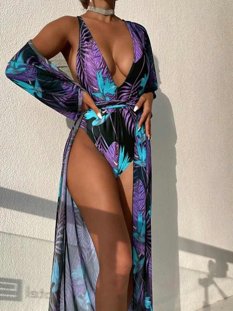 Mesh Cover ups Swimwear Women Print Push Up Bikini Set Beach Wear Bandage Bathing Suit Sexy Deep V-neck Swimsuit 2 Pieces
Mesh Cover ups Swimwear Women Print Push Up Bikini Set Beach Wear Bandage Bathing Suit Sexy Deep V-neck Swimsuit 2 Pieces
