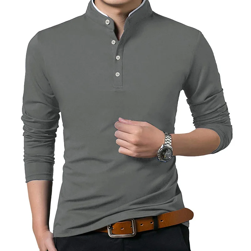 Men's pure color long sleeve of new fund of 2021 autumn winters is men's T-shirt
Men's pure color long sleeve of new fund of 2021 autumn winters is men's T-shirt