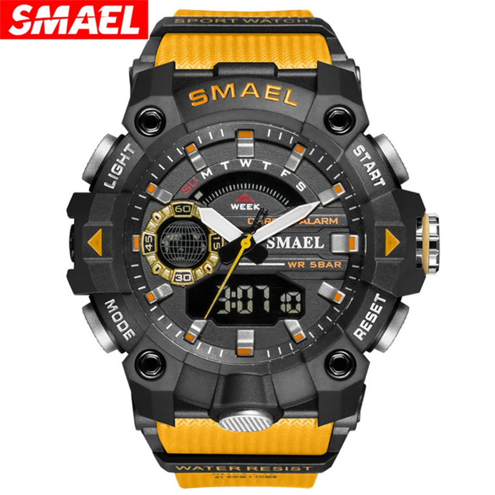 SMAEL 8040 Man Sport Watch Alarm Military Stopwatch Fashion Student Dual Time Display Gift Electronic TOP Luxury Water Resistant
SMAEL 8040 Man Sport Watch Alarm Military Stopwatch Fashion Student Dual Time Display Gift Electronic TOP Luxury Water Resistant