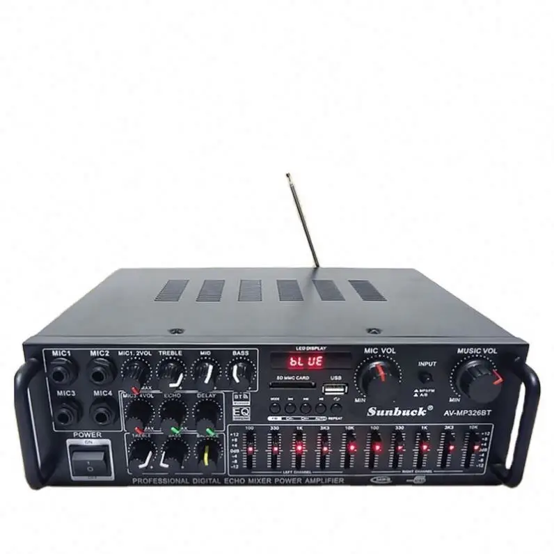 Для AOSHEN MP326BT 2000 Вт EQ BT стерео 4 Ом моно 20000 автомобильный усилитель 4Ch
