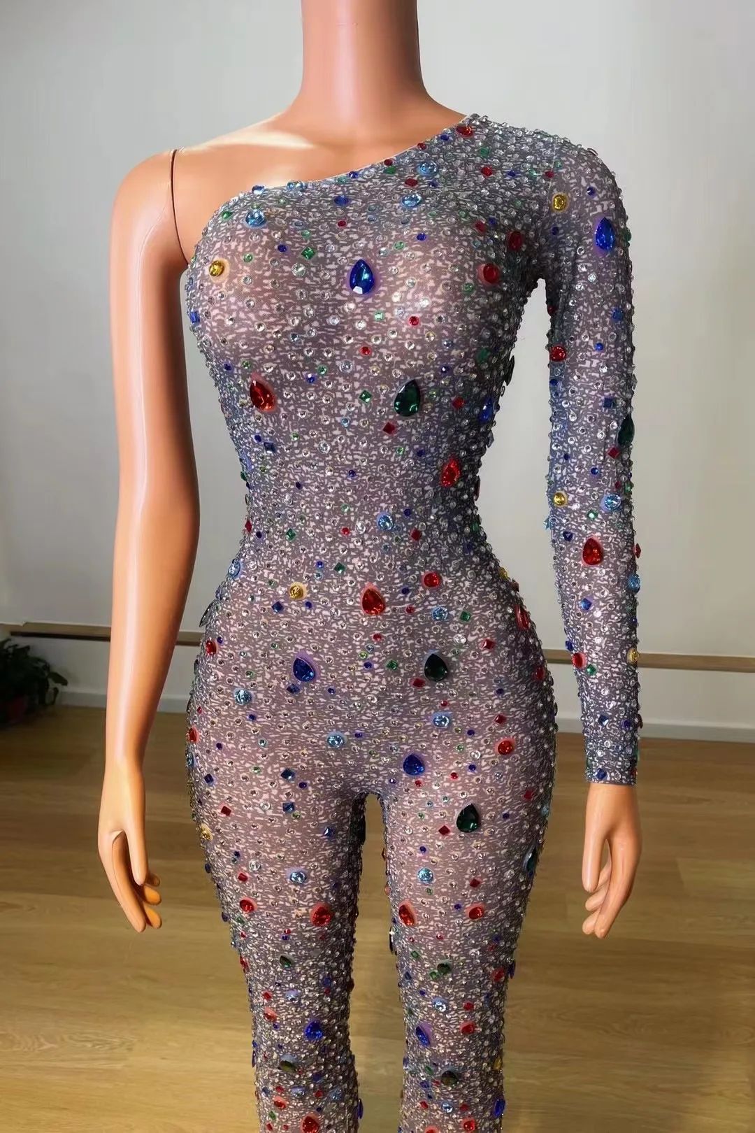 Sparkly Colorful Bodysuit CrystalsStones Jumpsuit Sexy Mesh See ThroughRhinestones Rompers Stage Birthday Dance Wear
Sparkly Colorful Bodysuit CrystalsStones Jumpsuit Sexy Mesh See ThroughRhinestones Rompers Stage Birthday Dance Wear
