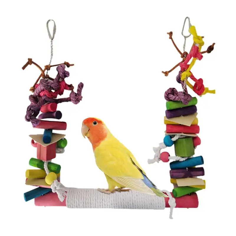 Combination Bird Toys Set Swing Chewing Training Toys Parrot Swing Bird Swing Wooden Block Bird Cage Hammock Toy For Parakeets
Combination Bird Toys Set Swing Chewing Training Toys Parrot Swing Bird Swing Wooden Block Bird Cage Hammock Toy For Parakeets