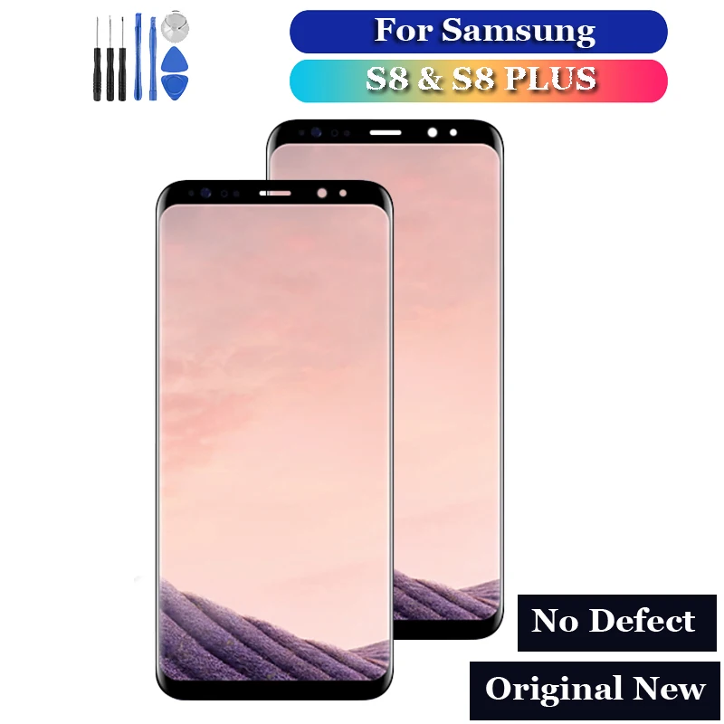 New ORIGINAL SUPER AMOLED S8 LCD with frame for SAMSUNG Galaxy S8 G950 G950F Display S8 Plus G955 G955F Touch Screen Digitizer
New ORIGINAL SUPER AMOLED S8 LCD with frame for SAMSUNG Galaxy S8 G950 G950F Display S8 Plus G955 G955F Touch Screen Digitizer