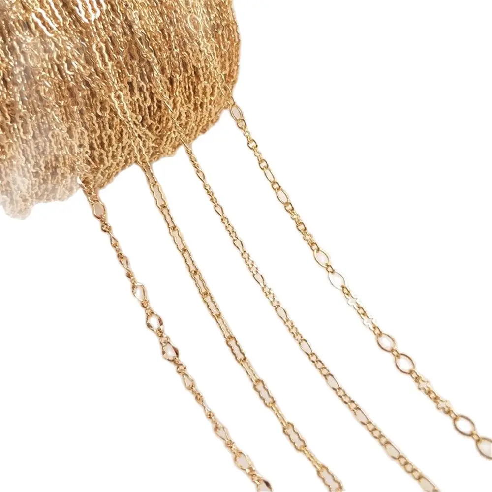 14K Plating Gold Filled Figaro loose chain peanut chain cloud chain 8 chain DIY jewelry glasses chain decorative chain
14K Plating Gold Filled Figaro loose chain peanut chain cloud chain 8 chain DIY jewelry glasses chain decorative chain