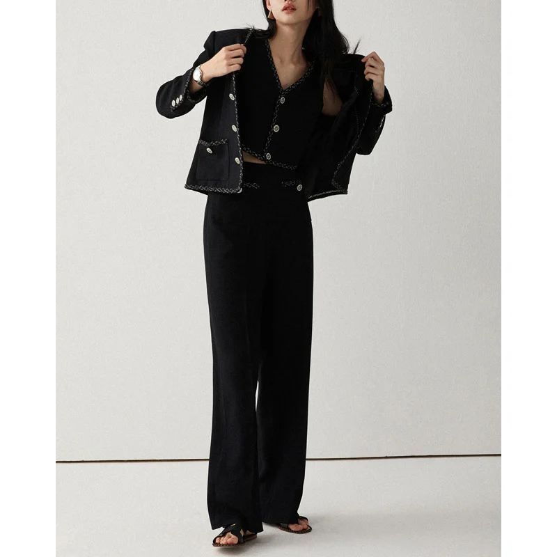 3 Piece Matching Sets Coats Vest Pants Linen Blend Women Fashion Suit Chic Autumn Office Ladies Jacket Blazers Tailored Trousers
3 Piece Matching Sets Coats Vest Pants Linen Blend Women Fashion Suit Chic Autumn Office Ladies Jacket Blazers Tailored Trousers