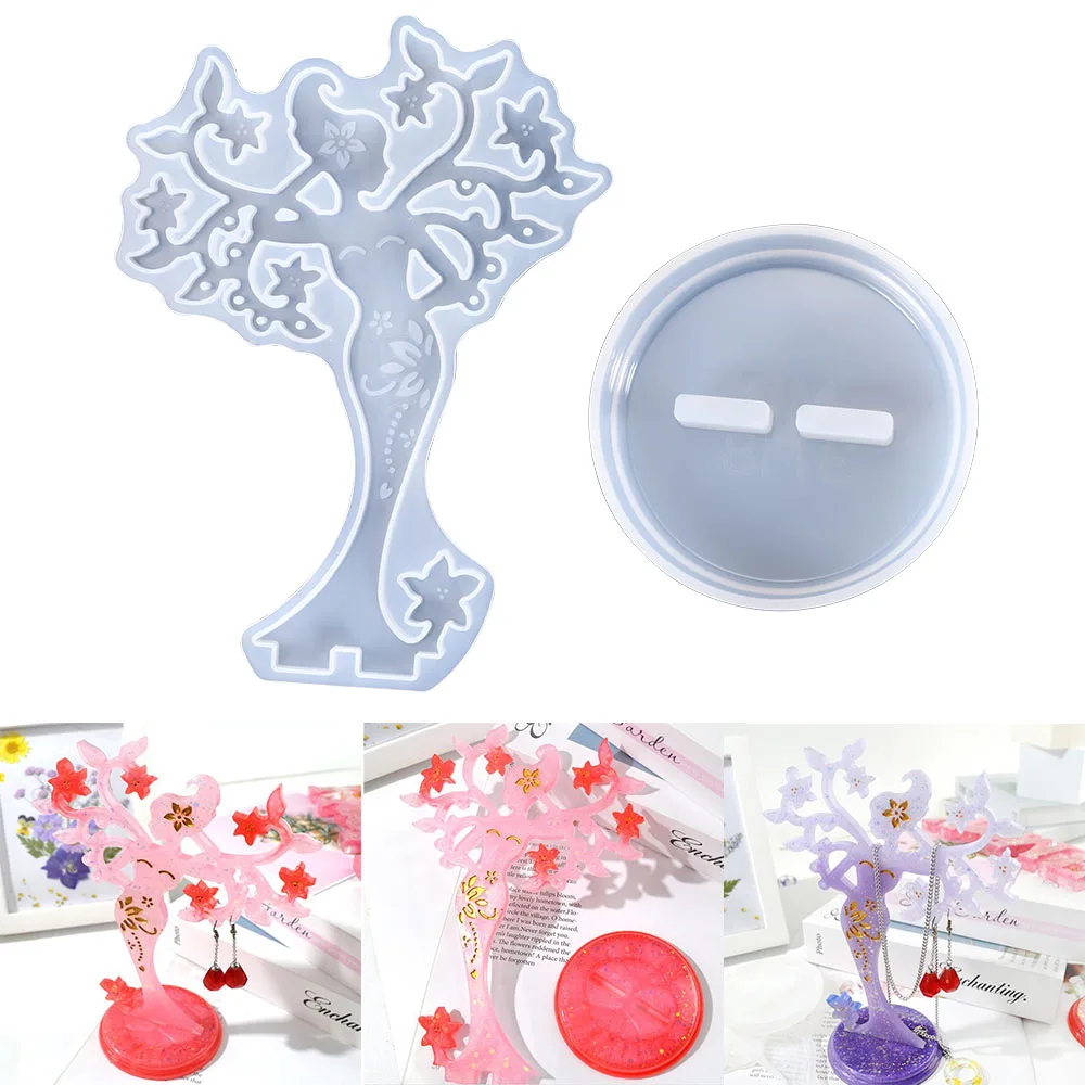 Jewelry Display Shelf Silicone Mold Pendant Earring Necklace Show Stand Rack Molds for DIY Epoxy Resin Crafts Jewelry Display
Jewelry Display Shelf Silicone Mold Pendant Earring Necklace Show Stand Rack Molds for DIY Epoxy Resin Crafts Jewelry Display