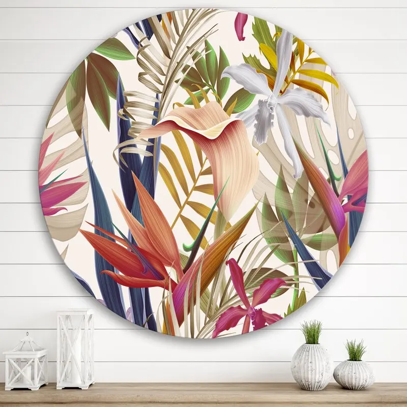'VIntage Tropical Flowers VIII' Tropical Circle Metal Wall Art 36x36 - Disc of 36
'VIntage Tropical Flowers VIII' Tropical Circle Metal Wall Art 36x36 - Disc of 36