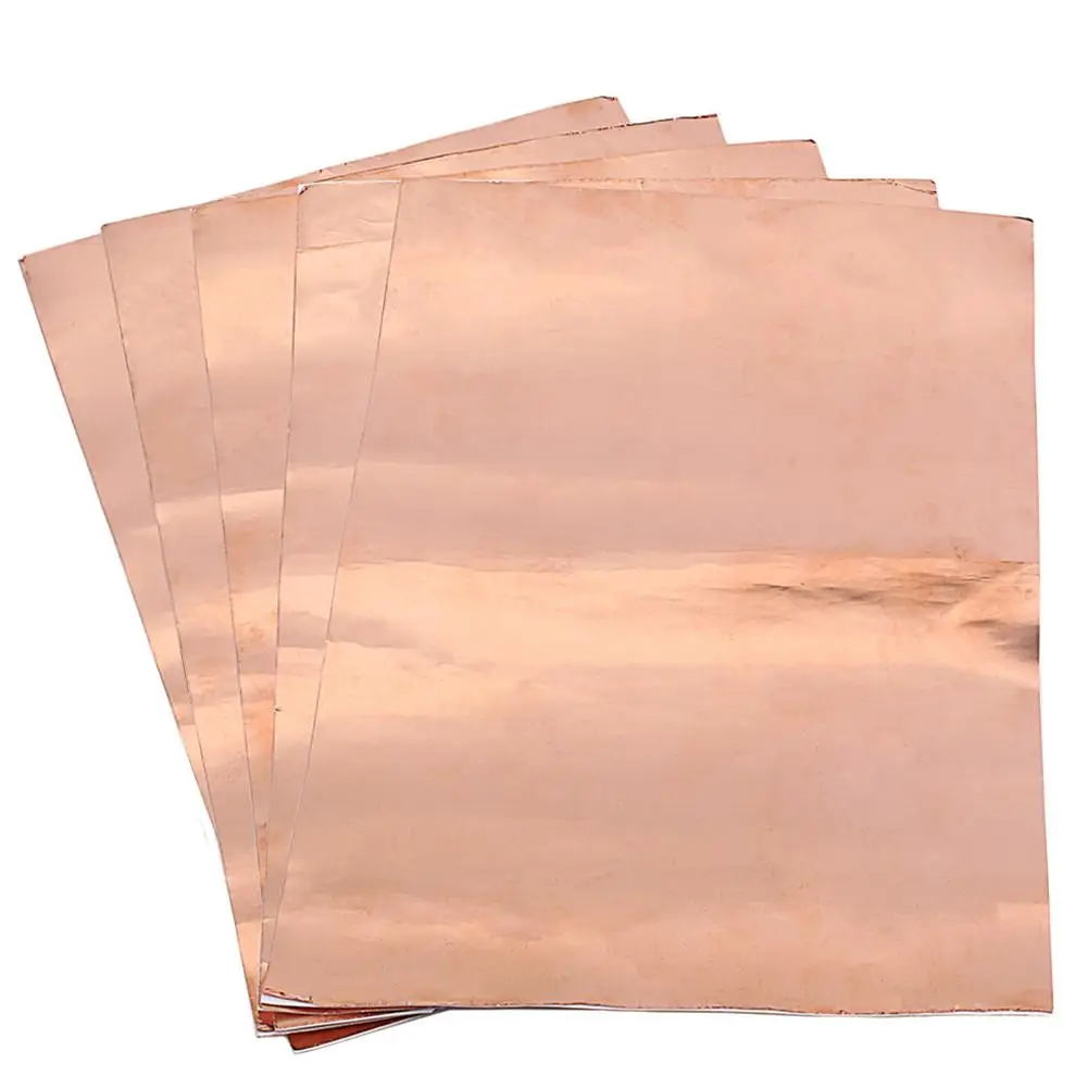 5pcs 300*200mm Copper Foil Sheet 0.2mm Thickness Conductive Adhesive Tape Electro Magnetic Interference Shielding Electric Tool
5pcs 300*200mm Copper Foil Sheet 0.2mm Thickness Conductive Adhesive Tape Electro Magnetic Interference Shielding Electric Tool
