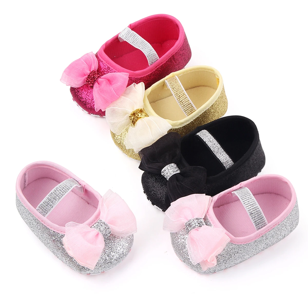 Newborn Infant Baby Girls Flats Glitter Bowknot Princess Dress Shoes No-Slip First Walkers Spring Summer Fall
Newborn Infant Baby Girls Flats Glitter Bowknot Princess Dress Shoes No-Slip First Walkers Spring Summer Fall