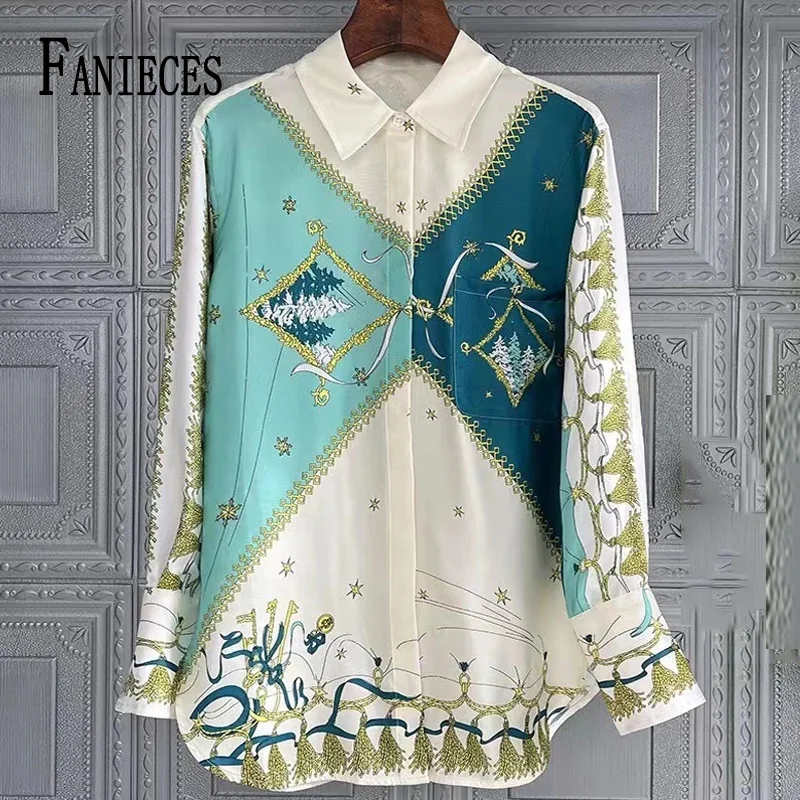 FANIECES Female Clothing Women Satin Shirts And Blouses Long Sleeve Loose Button-up Vintage Long Shirt Stylish Blusas Para Mujer
FANIECES Female Clothing Women Satin Shirts And Blouses Long Sleeve Loose Button-up Vintage Long Shirt Stylish Blusas Para Mujer