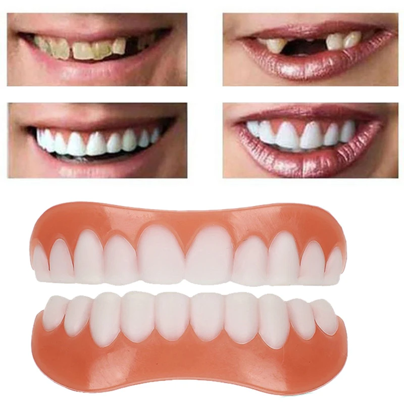 New False Teeth Silicone Upper Lower Veneers Teeth Braces Dentures Paste Dentures Temporary Fake Tooth Fake Teeth Whitening Tool
New False Teeth Silicone Upper Lower Veneers Teeth Braces Dentures Paste Dentures Temporary Fake Tooth Fake Teeth Whitening Tool
