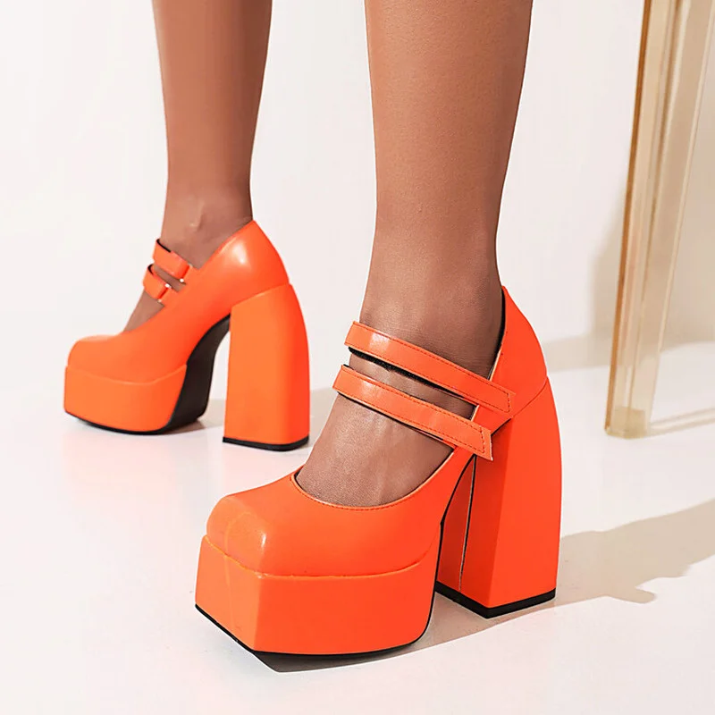 LeShion Of Chanmeb Trendy Chic Chunky Ultra High Heels Goth Pumps Women Hook&Loop Square Toe Platform Lady Party Show Club Shoes
LeShion Of Chanmeb Trendy Chic Chunky Ultra High Heels Goth Pumps Women Hook&Loop Square Toe Platform Lady Party Show Club Shoes
