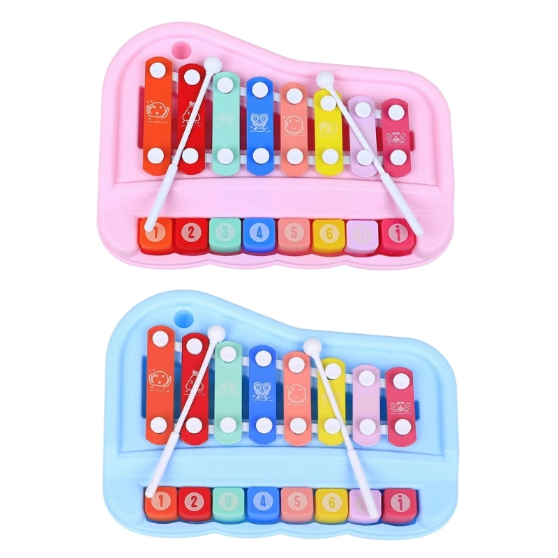 

8-Key Piano Musical Instrument for Kids Children Piano Toy Percussion Piano Educational Toy for Auditory Enlightenment H37A
