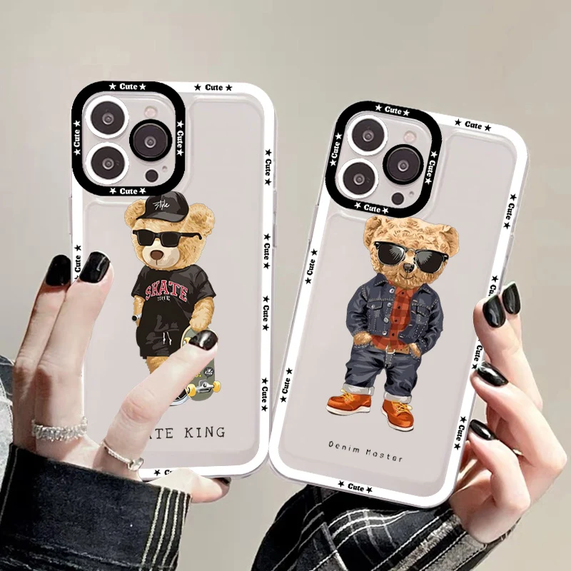 Cute BEAR Fashion Brand Phone Case For IPhone 11 12 13 14 Mini Pro Max XR X XS TPU Clear Case For 8 7 6 Plus SE 2020
Cute BEAR Fashion Brand Phone Case For IPhone 11 12 13 14 Mini Pro Max XR X XS TPU Clear Case For 8 7 6 Plus SE 2020
