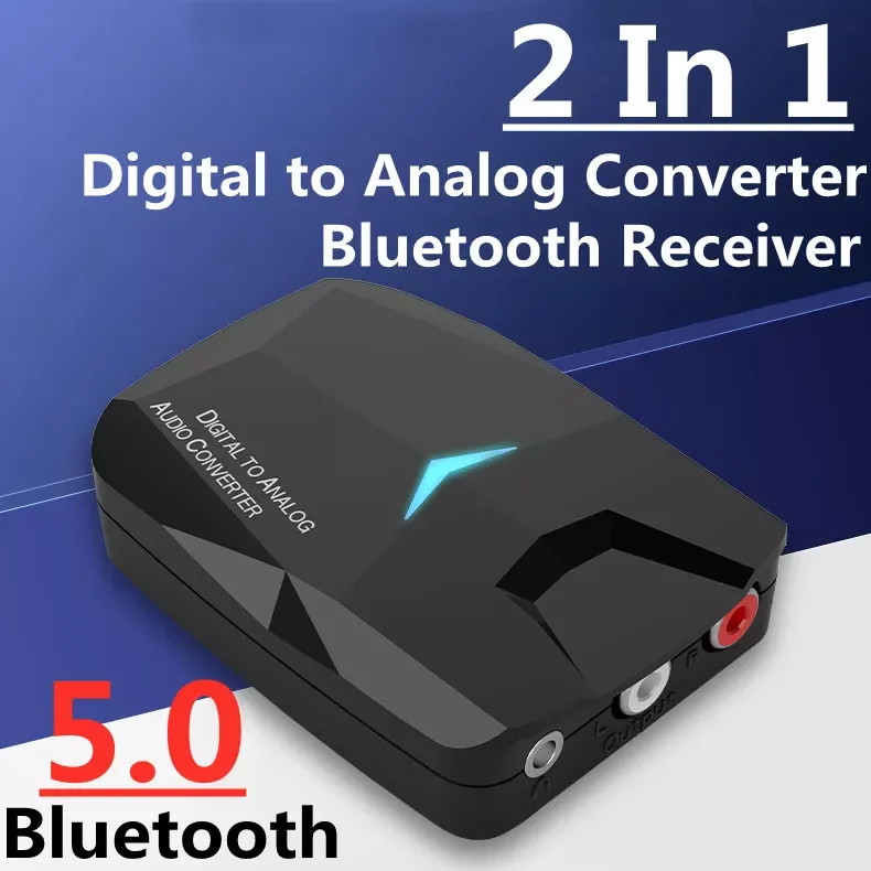 Bluetooth 5.0 Receiver & Digital to Analog Audio Converter Spdif Optical Fiber Coaxial Signal to 3.5MM AUX RCA Amplifier Spe
Bluetooth 5.0 Receiver & Digital to Analog Audio Converter Spdif Optical Fiber Coaxial Signal to 3.5MM AUX RCA Amplifier Spe