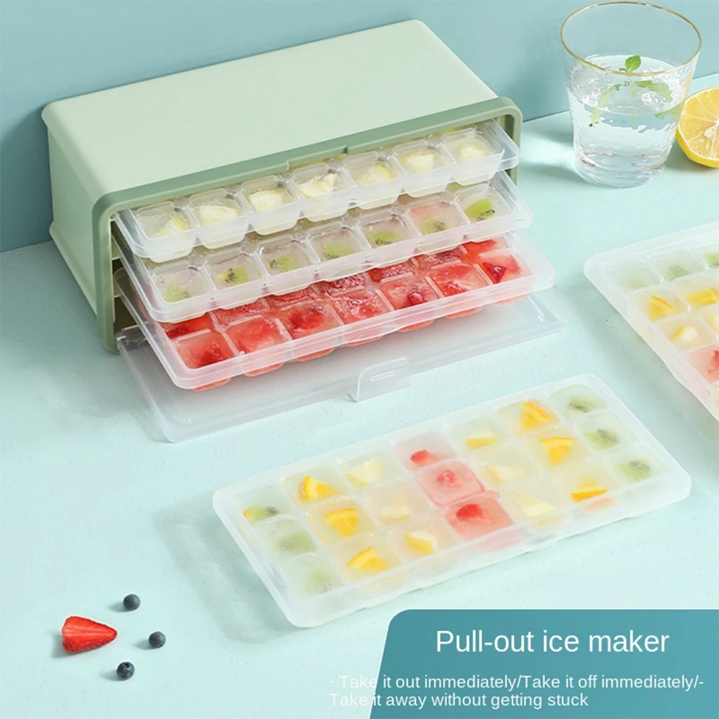 Ice Cube Trays Molds Three Layer with Lid Container Drinking Cake DIY Making Mould Kitchen Tools for Refrigerator
Ice Cube Trays Molds Three Layer with Lid Container Drinking Cake DIY Making Mould Kitchen Tools for Refrigerator
