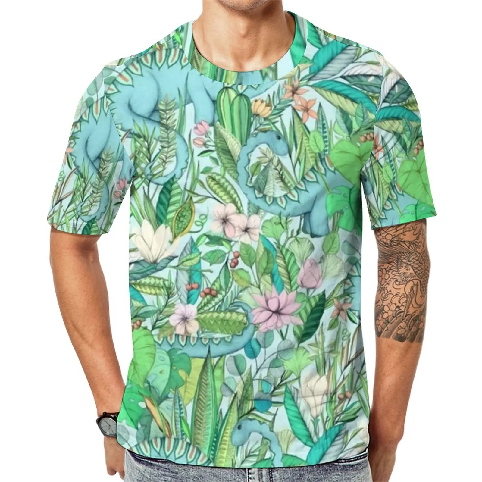 Botanical With Dinosaurs T-Shirt Dinosaur Quirky Soft Pastels Floral Hip Hop T Shirts Couple Classic Tshirt Print Tees Plus Size
Botanical With Dinosaurs T-Shirt Dinosaur Quirky Soft Pastels Floral Hip Hop T Shirts Couple Classic Tshirt Print Tees Plus Size
