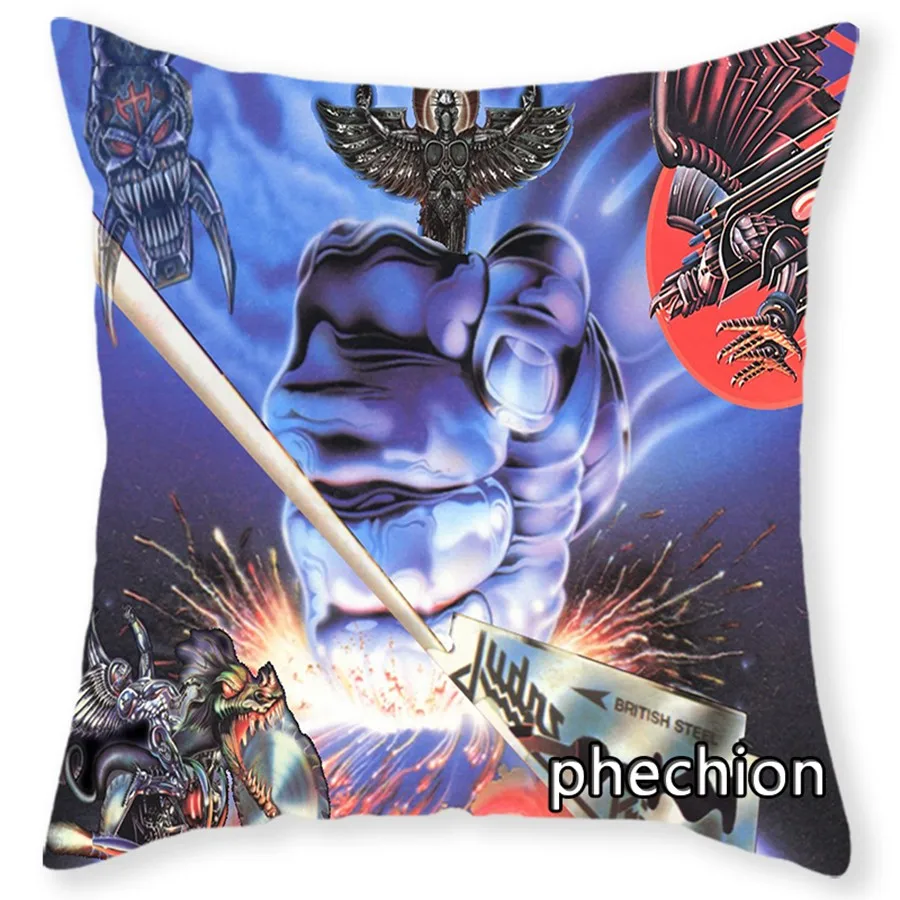 

phechion 3D Printed Judas Priest Rock Band Pillowcases Pillow Cover Square Zipper Pillow C215