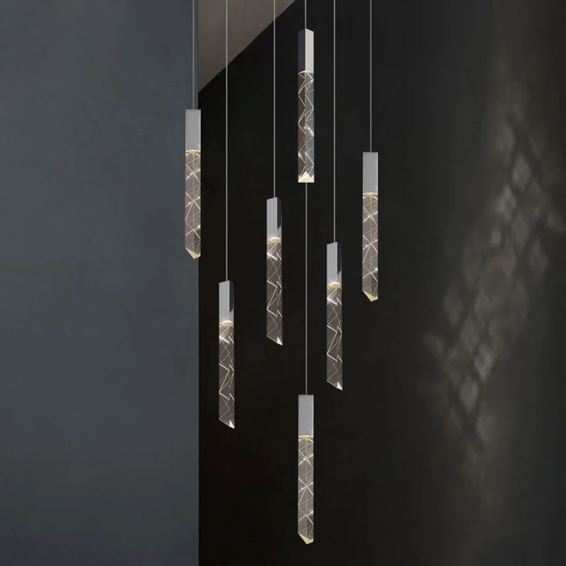 Duplex Loft Spiral Staircase Long Crystal Chandelier Modern LED Ceiling Pendant Light for Luxury Villa Living Room Hanghing Lamp
Duplex Loft Spiral Staircase Long Crystal Chandelier Modern LED Ceiling Pendant Light for Luxury Villa Living Room Hanghing Lamp