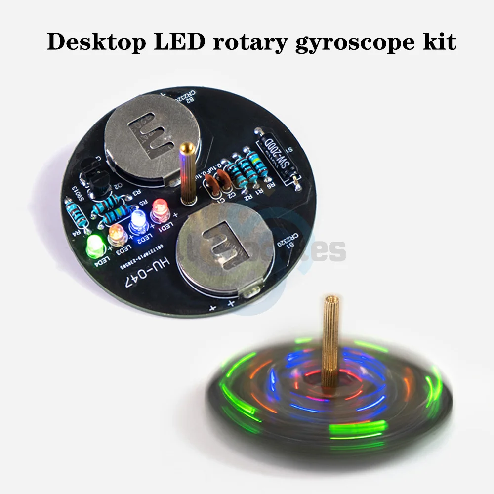 Desktop LED rotating gyro making electronic DIY kit flashing light circuit board welding exercise kit components
Desktop LED rotating gyro making electronic DIY kit flashing light circuit board welding exercise kit components
