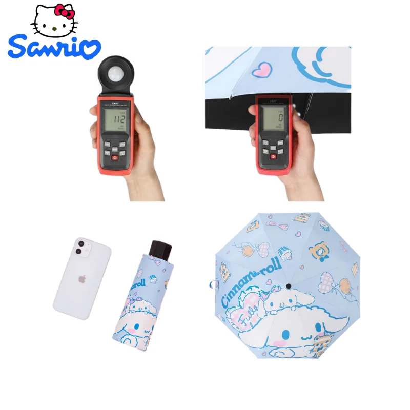 

Sanrio Anime Cinnamoroll Automatic Umbrella Folding Umbrella Women's Sunny and Rainy Dual-use Sunscreen UV Protection Sunshade