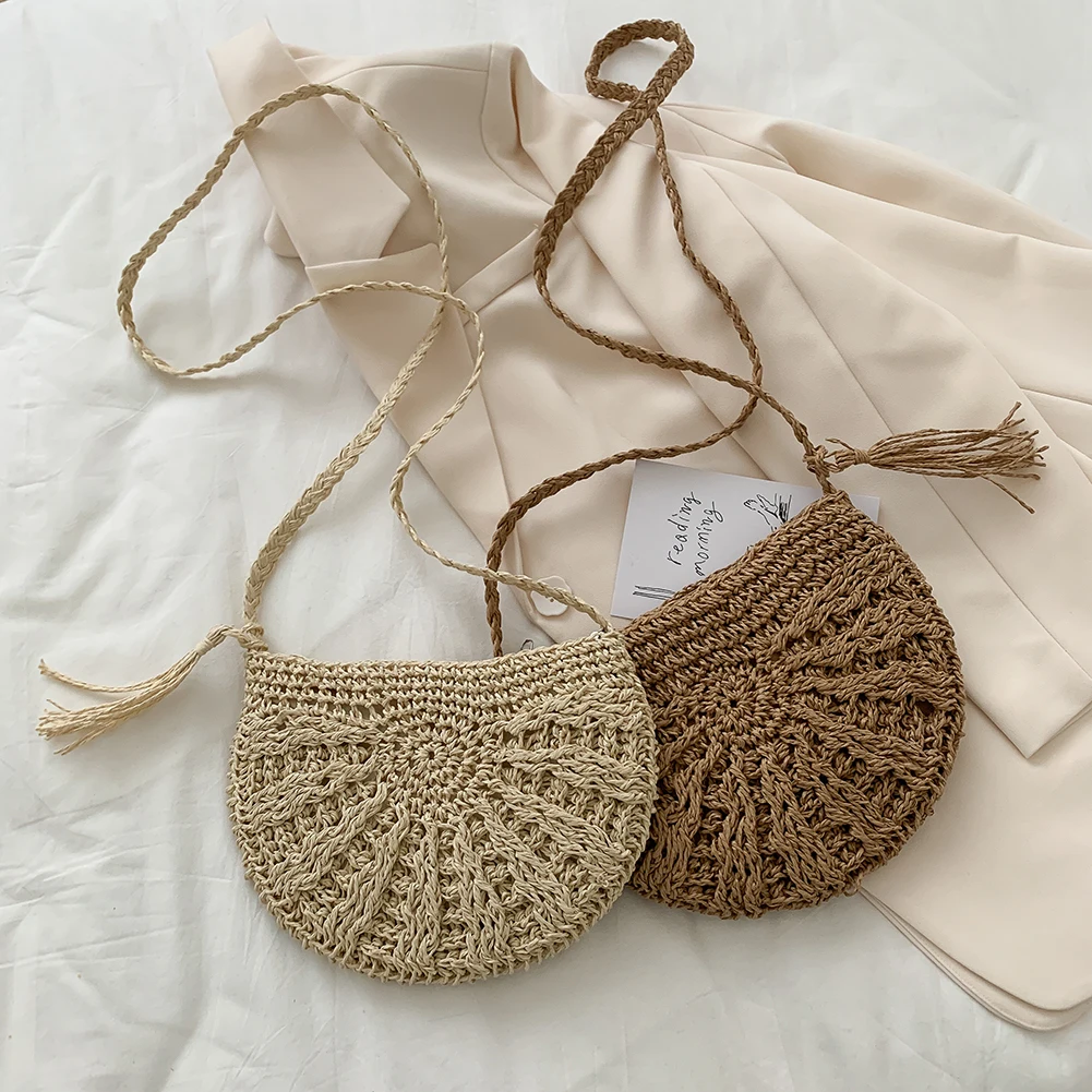 Straw Shoulder Bags for Women 2023 Summer Beach Rattan Zipper Woven Straw Bag Half Moon Cross Body Handbags Bohemia Vacation Bag
Straw Shoulder Bags for Women 2023 Summer Beach Rattan Zipper Woven Straw Bag Half Moon Cross Body Handbags Bohemia Vacation Bag