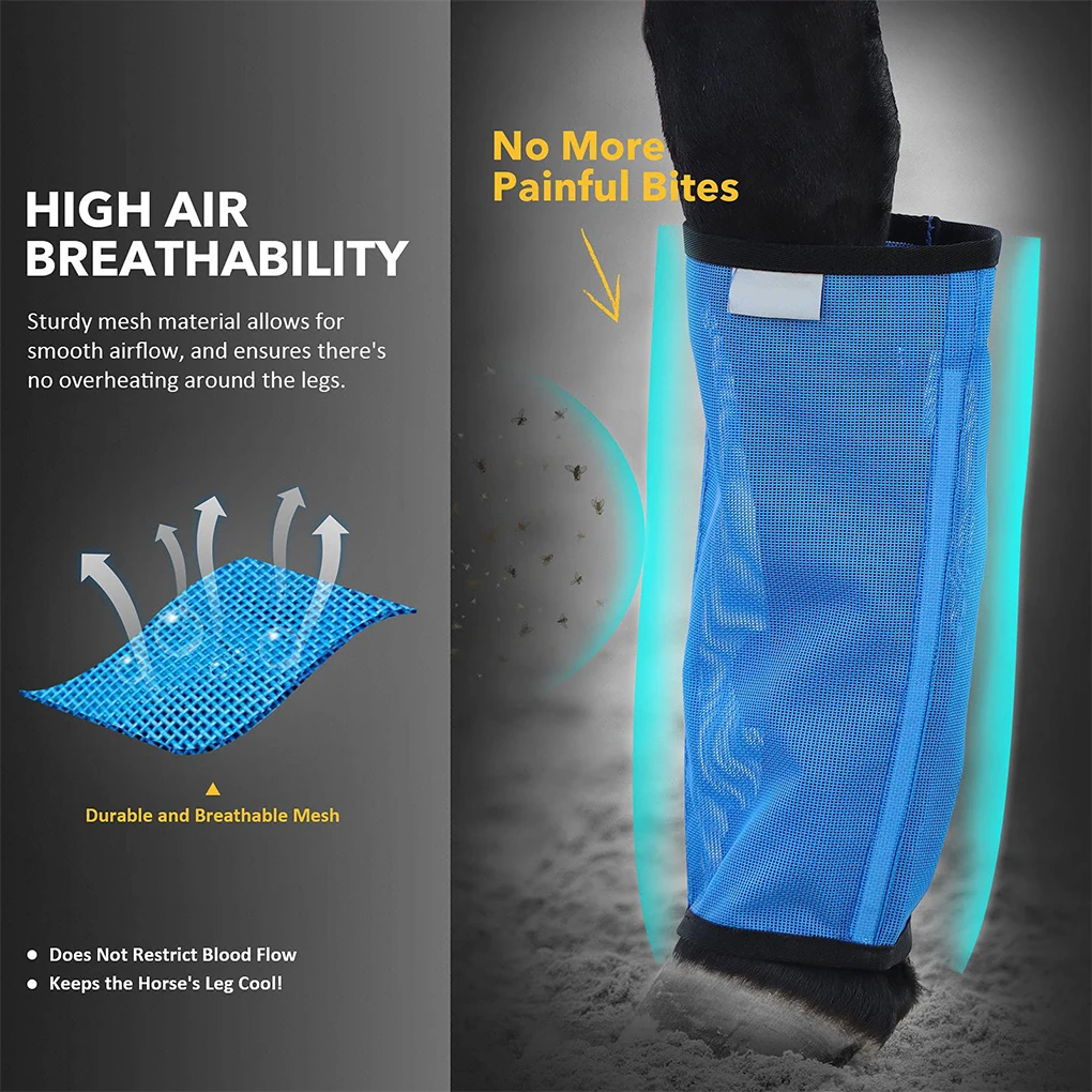 Pack of 4 Universal Animal PVC Breathable Mesh Boots Portable Detachable Adjustable Insect Proof Leg Guard Protection
Pack of 4 Universal Animal PVC Breathable Mesh Boots Portable Detachable Adjustable Insect Proof Leg Guard Protection
