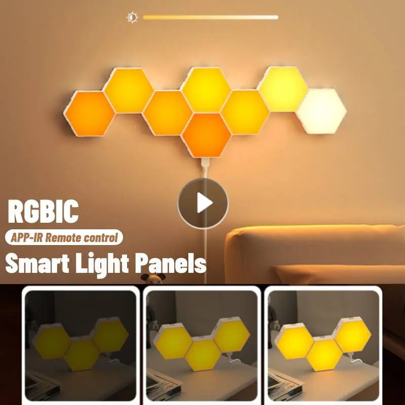 Smart LED Night Light Hexagonal LED Lamp Modular Hexagons Creative Decoration Tuya Wifi RGB Wall Lamp Support Google Alxe
Smart LED Night Light Hexagonal LED Lamp Modular Hexagons Creative Decoration Tuya Wifi RGB Wall Lamp Support Google Alxe