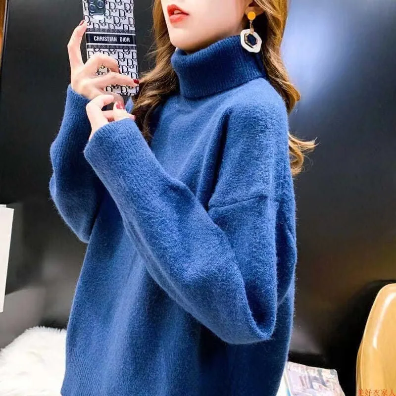 Autumn and Winter New Lazy Style Pullover Knitted Sweater Women's Design Feeling Slim Top
Autumn and Winter New Lazy Style Pullover Knitted Sweater Women's Design Feeling Slim Top