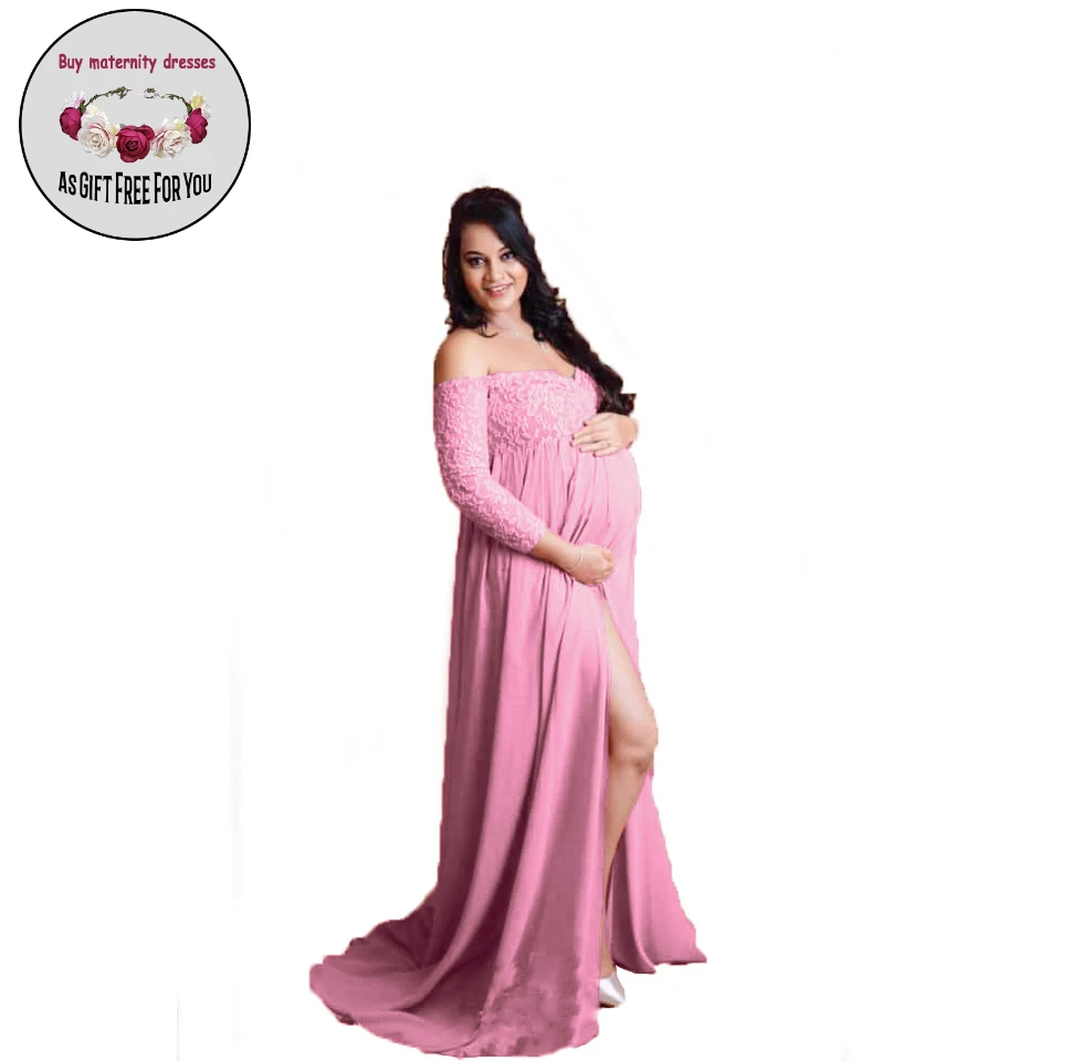 Women Fashion Off Shoulder Maternity Photography Pregnancy split Bateau Lace Long Dress Nursing Maxi Gown
Women Fashion Off Shoulder Maternity Photography Pregnancy split Bateau Lace Long Dress Nursing Maxi Gown