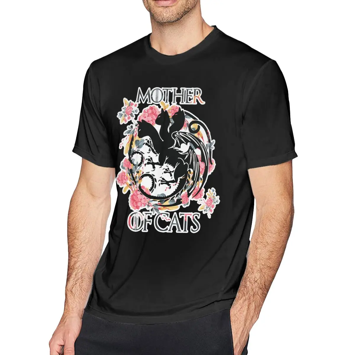 Mother Of Cats T Shirt Floral Cat Plus size Streetwear T-Shirt Printed Cotton Tee Shirt Man
Mother Of Cats T Shirt Floral Cat Plus size Streetwear T-Shirt Printed Cotton Tee Shirt Man