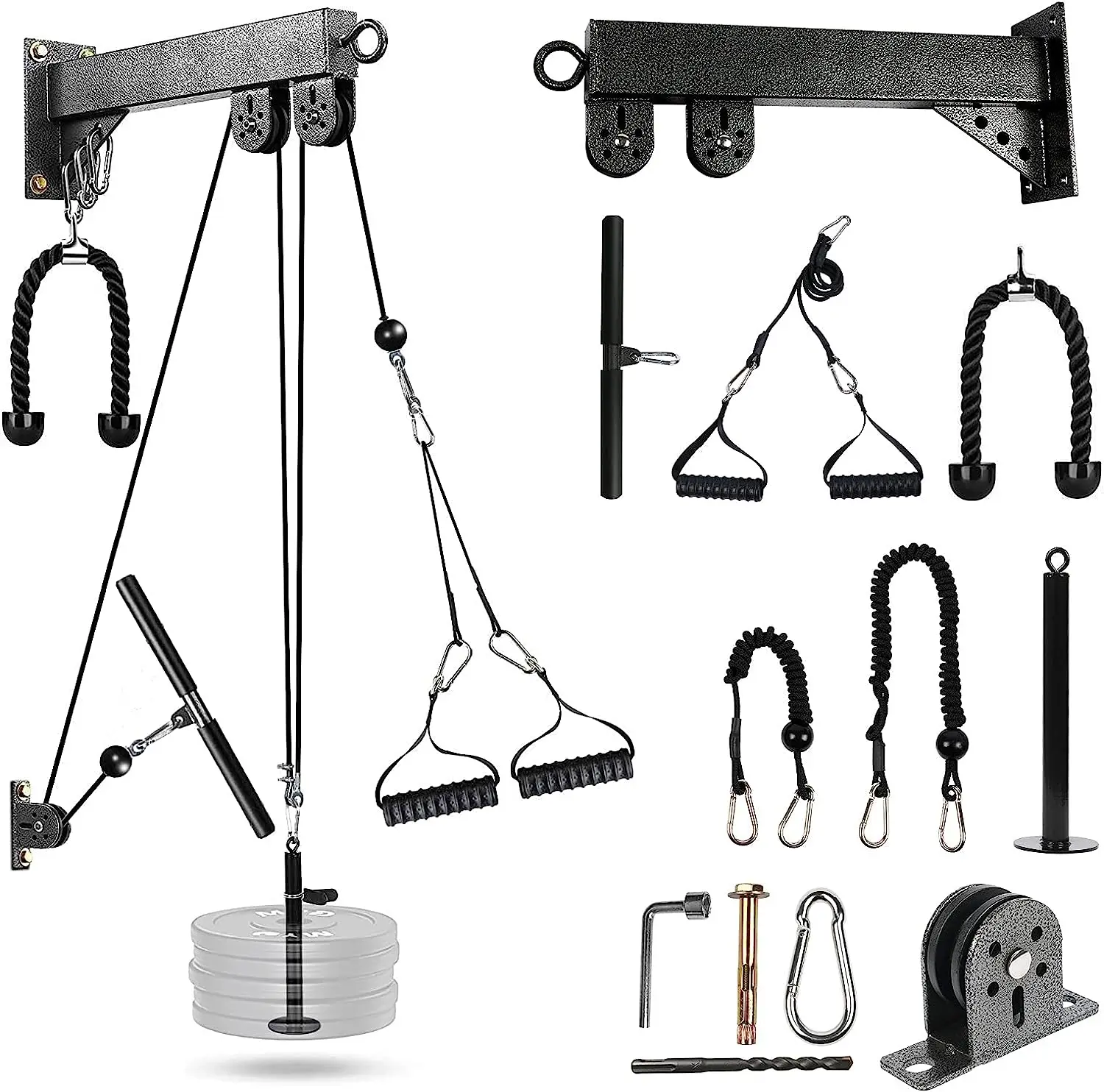 Pulley System Gym Cable Machine LAT Pulldown Attachments Chest Expansion Training Exercise and Fitness Home Gyms
Pulley System Gym Cable Machine LAT Pulldown Attachments Chest Expansion Training Exercise and Fitness Home Gyms
