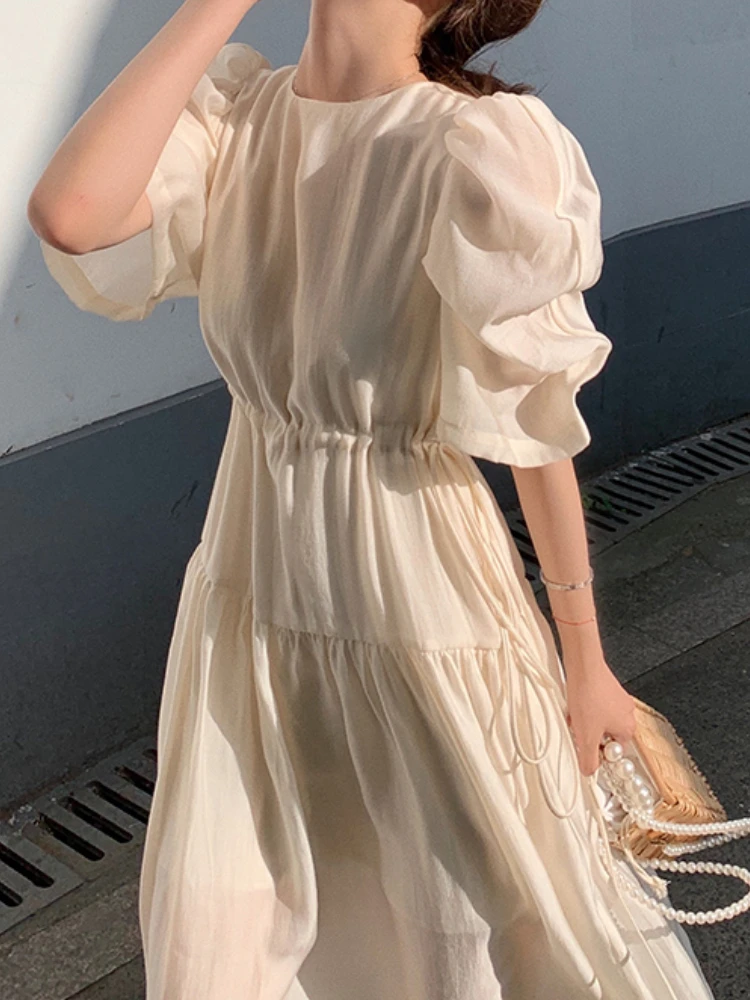 Women's Summer Elegant Puffer Sleeve Party Midi Dress Lady Casual Pleated Black Vestidos Femme Fashion Outerwear Clothes 2022
Women's Summer Elegant Puffer Sleeve Party Midi Dress Lady Casual Pleated Black Vestidos Femme Fashion Outerwear Clothes 2022