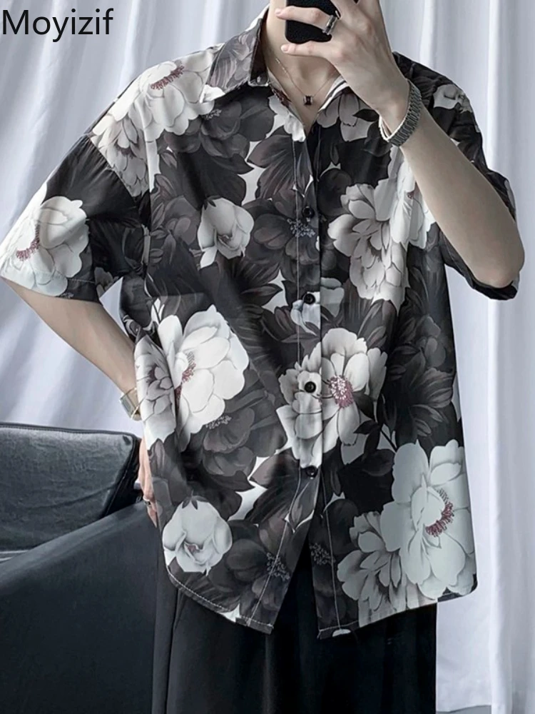Moyizif Floral Shirt Short Sleeves Casual Summer Top Men Shirts Fashion Clothing Trends Oversized Button Up Streetwear T Shirt
Moyizif Floral Shirt Short Sleeves Casual Summer Top Men Shirts Fashion Clothing Trends Oversized Button Up Streetwear T Shirt