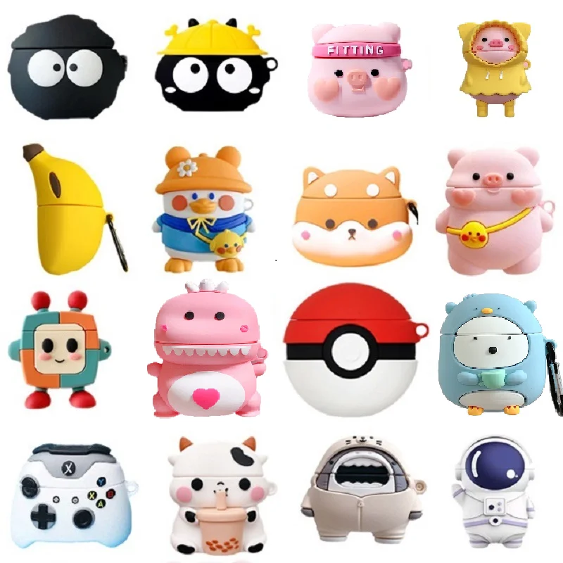 Cute 3D Silicone Case for Apple Airpods 2 3 Cover for AirPods Pro Case Headphone Earphone Cover Accessories Headphone Box Bag
Cute 3D Silicone Case for Apple Airpods 2 3 Cover for AirPods Pro Case Headphone Earphone Cover Accessories Headphone Box Bag