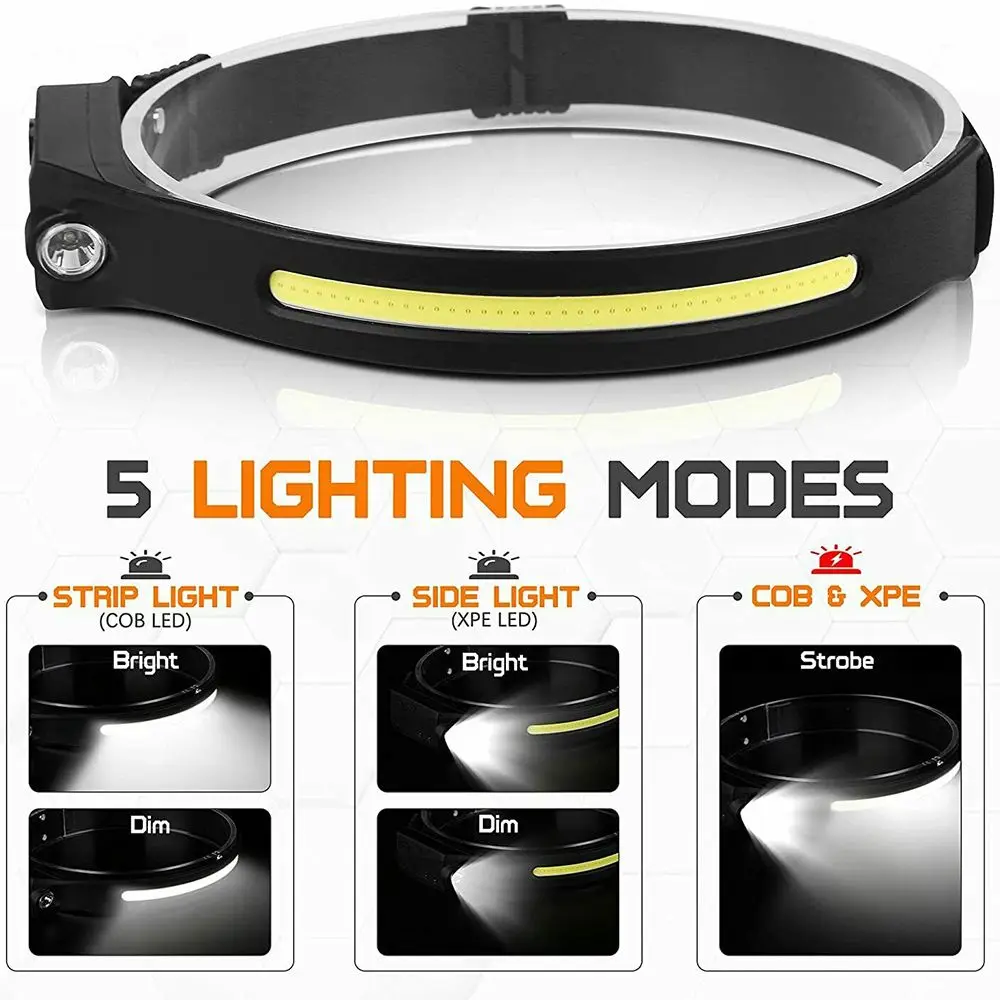 Riding Light USB Work Light Outdoor Bar Head Band Lamp Flashlight Fishing Headlight Head Torch COB LED Headlamp
Riding Light USB Work Light Outdoor Bar Head Band Lamp Flashlight Fishing Headlight Head Torch COB LED Headlamp