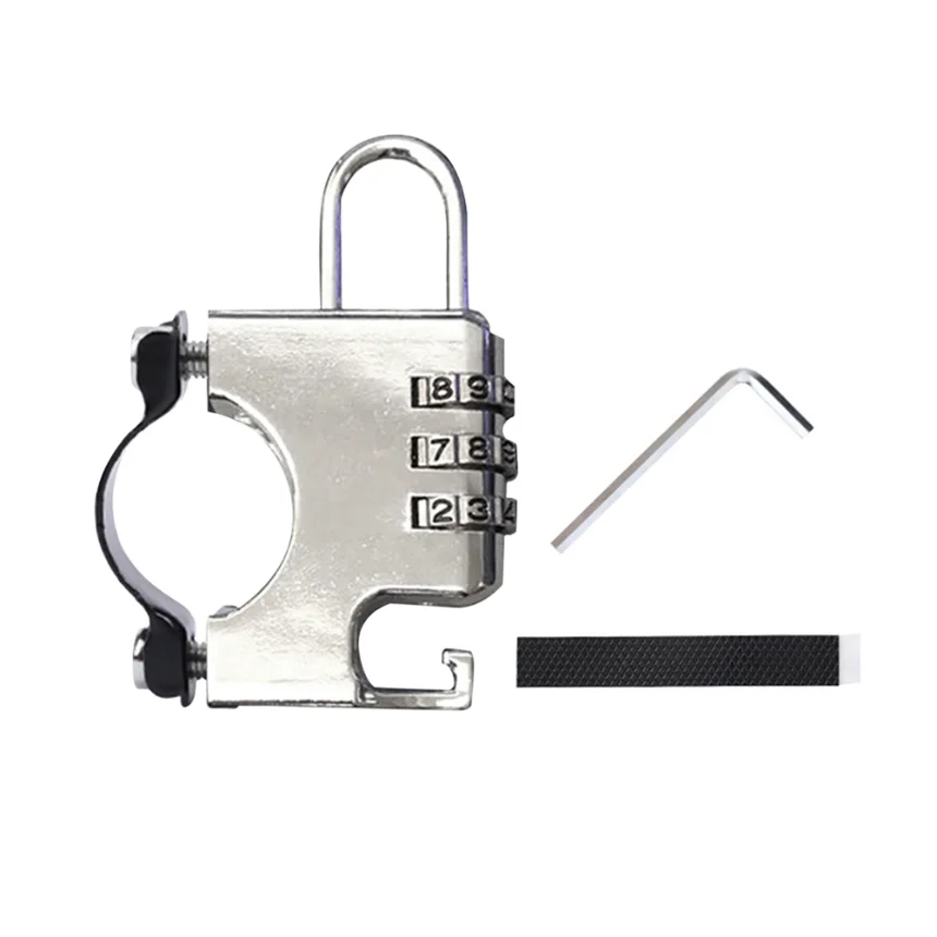 3 Digit Code Combination Lock fit for Handlebar Password Helmet Lock Portable Motorcycle Helmet Cycling Accessories 1pcs
3 Digit Code Combination Lock fit for Handlebar Password Helmet Lock Portable Motorcycle Helmet Cycling Accessories 1pcs