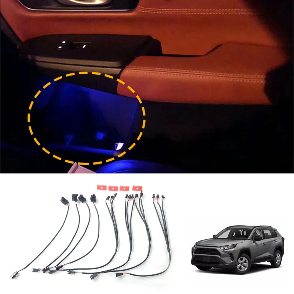 4Pcs Atmosphere Lamp Car Interior 4 Door Storage Box LED Ambient Light Ice Blue for Toyota RAV4 2020 2021
4Pcs Atmosphere Lamp Car Interior 4 Door Storage Box LED Ambient Light Ice Blue for Toyota RAV4 2020 2021