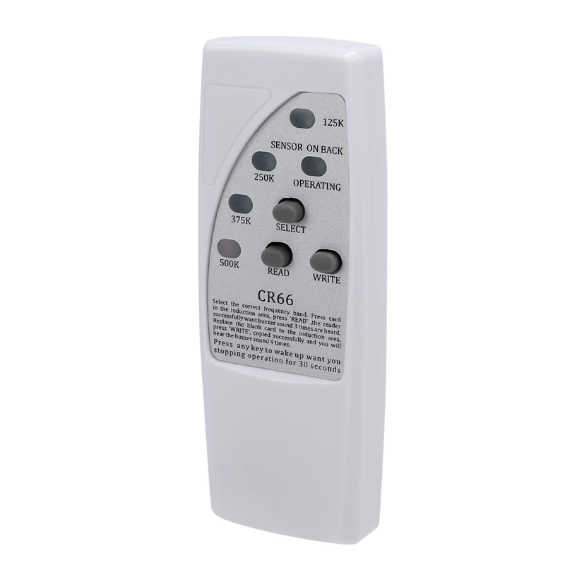 RFID ID Card Copier 125/250/375/500Khz CR66 RFID Scanner Programmer Reader Writer With Light Indicator Sensitively
RFID ID Card Copier 125/250/375/500Khz CR66 RFID Scanner Programmer Reader Writer With Light Indicator Sensitively