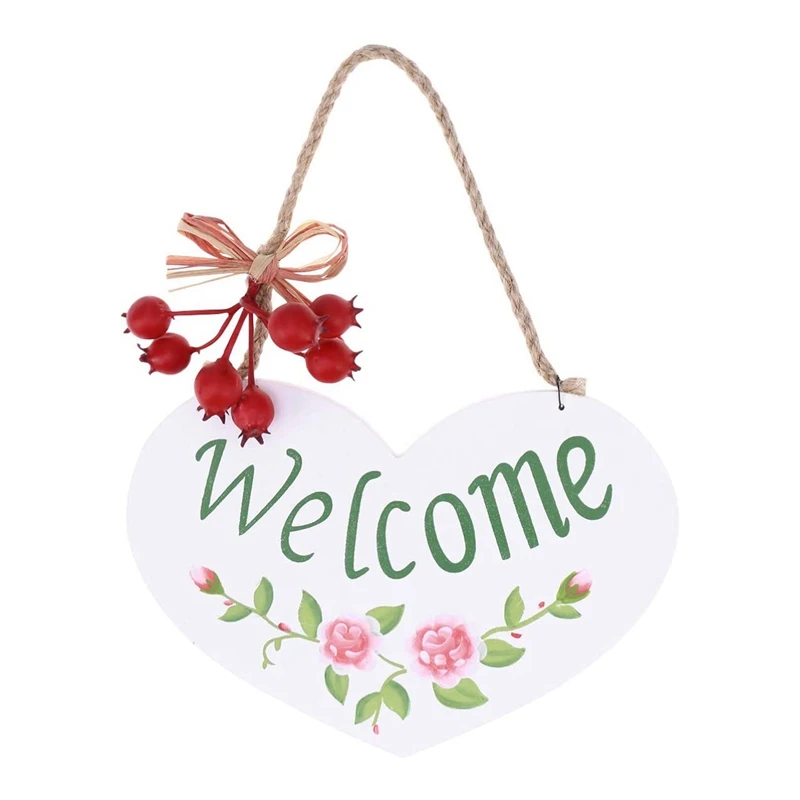 Дверь подвесная табличка приветственный узор домашний Настенный декор Ручная работа деревянная подвеска Добро пожаловать табличка знак доска