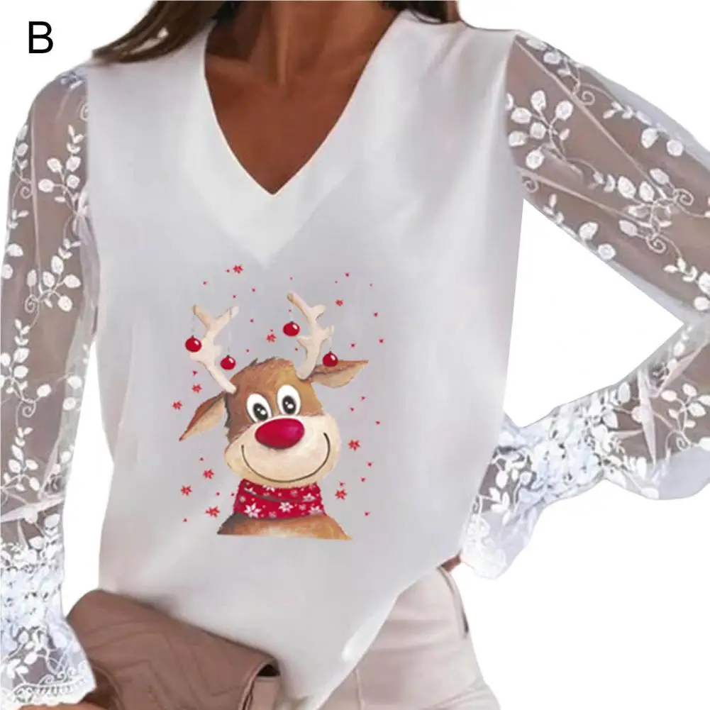 Embroidery Flower Pattern Skin-Touch Festive Women Wine Cup Elk Printed Blouse T-shirt Christmas Top Streetwear
Embroidery Flower Pattern Skin-Touch Festive Women Wine Cup Elk Printed Blouse T-shirt Christmas Top Streetwear
