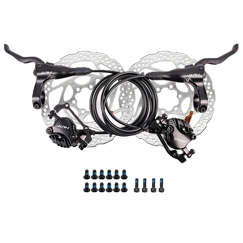 NUTT Bike Disc Brake Kit,with A1 Cooling Disc Oil Brake,Bicycle Brake Lever,Heat Dissipating Disc Adjuster for Road/MTB Bike
NUTT Bike Disc Brake Kit,with A1 Cooling Disc Oil Brake,Bicycle Brake Lever,Heat Dissipating Disc Adjuster for Road/MTB Bike