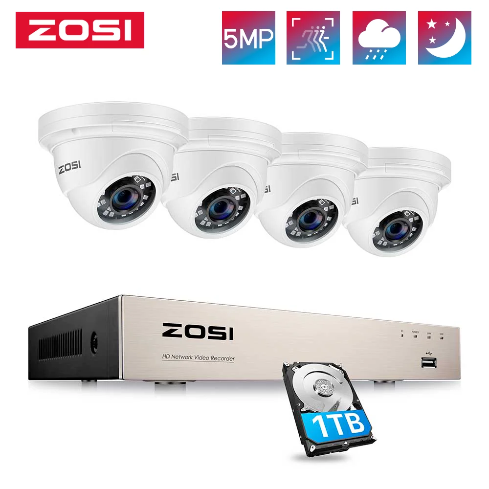 5 Мп POE Комплект видеонаблюдения ZOSI, H.265 + NVR на 8 каналов с 4* 5 Мп IP-камерами для помещений и улицы, водонепроницаемые купольные камеры
5 Мп POE Комплект видеонаблюдения ZOSI, H.265 + NVR на 8 каналов с 4* 5 Мп IP-камерами для помещений и улицы, водонепроницаемые купольные камеры