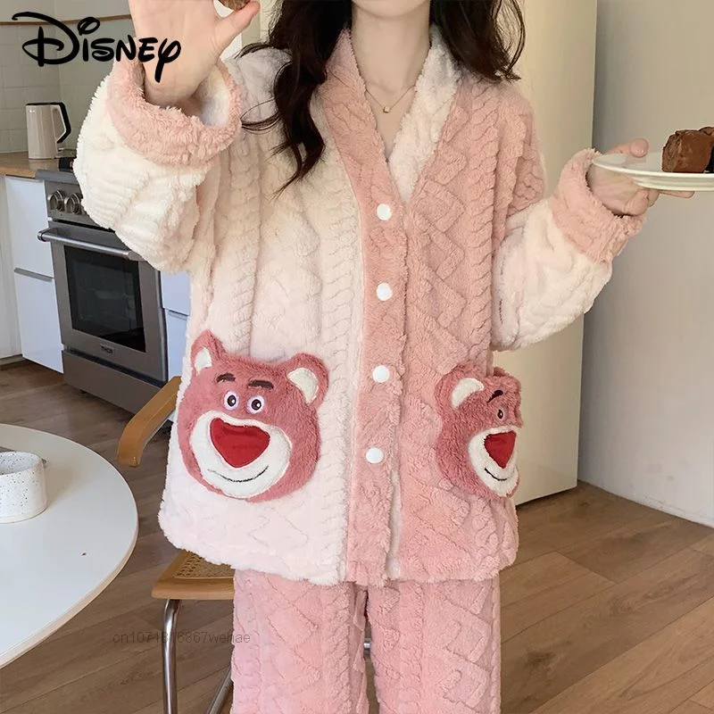 Disney Lotso LinaBell StellaLou Cinnamoroll Y2k Winter Thickened Coral Velvet Cute Cartoon Lady Sleepwear Pajamas Cardigan Suits
Disney Lotso LinaBell StellaLou Cinnamoroll Y2k Winter Thickened Coral Velvet Cute Cartoon Lady Sleepwear Pajamas Cardigan Suits