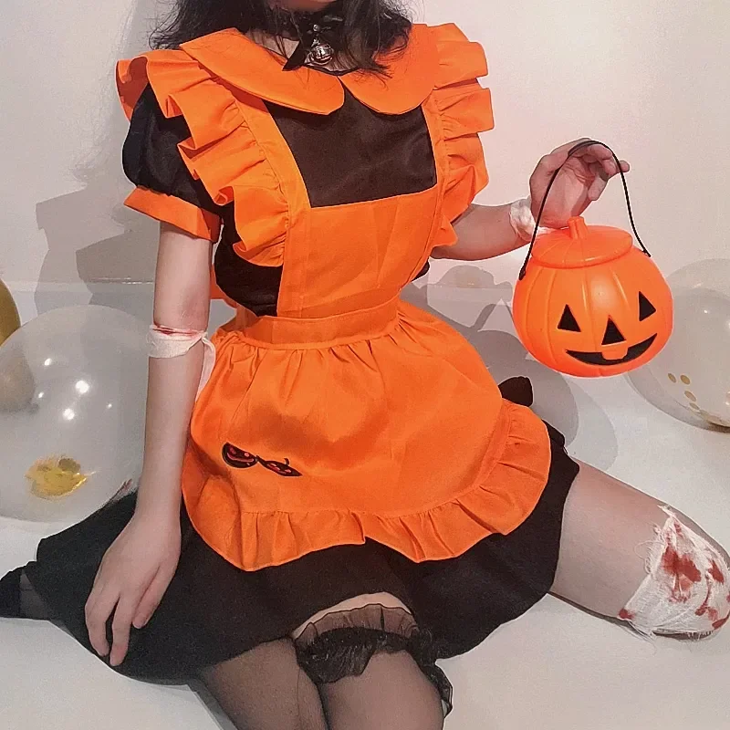 Lolita Dress Party Role Play Costume Headgear New Halloween Pumpkin Maid Outfit Apron Demon Vampire Magic Witch Cosplay Costumes
Lolita Dress Party Role Play Costume Headgear New Halloween Pumpkin Maid Outfit Apron Demon Vampire Magic Witch Cosplay Costumes