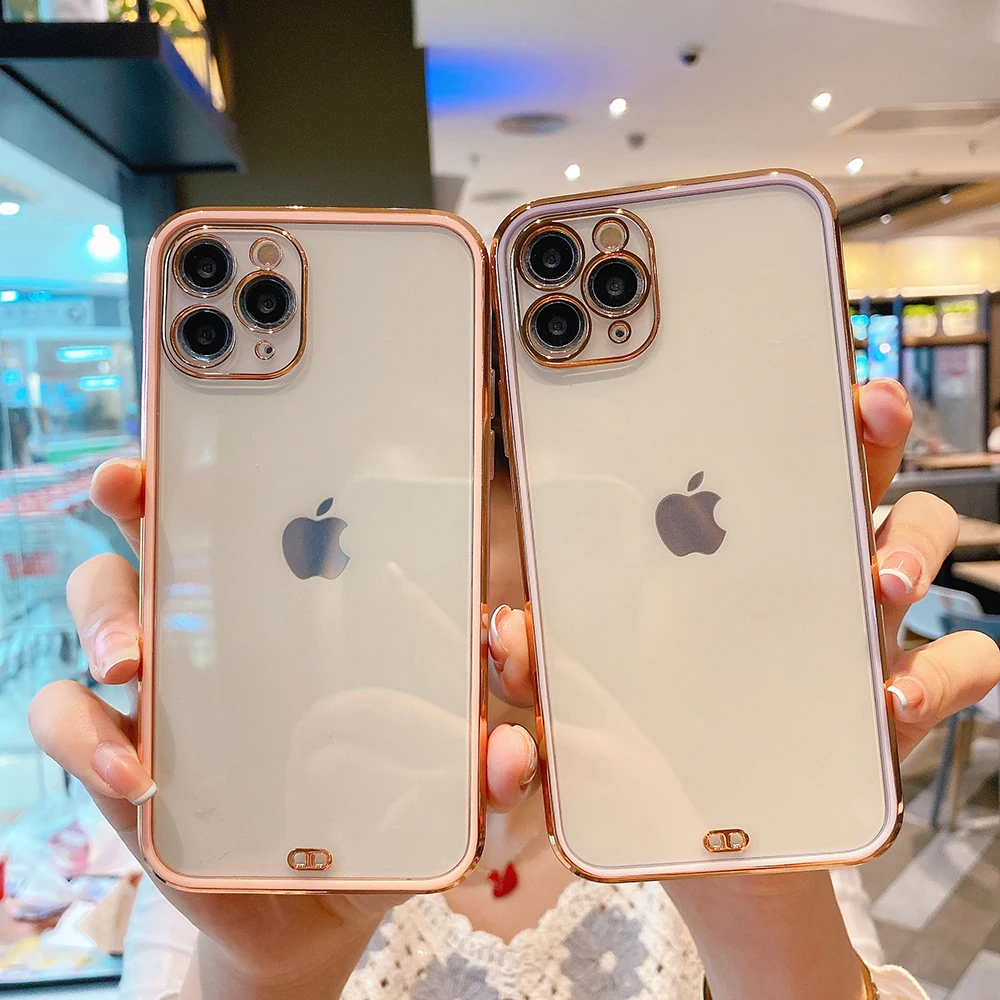 Luxury Clear Plating Transparent Case for Iphone 13 12 11 Pro Max Soft Silicone Cover for Iphone X XR XS 7 8 Plus Coque Cases
Luxury Clear Plating Transparent Case for Iphone 13 12 11 Pro Max Soft Silicone Cover for Iphone X XR XS 7 8 Plus Coque Cases