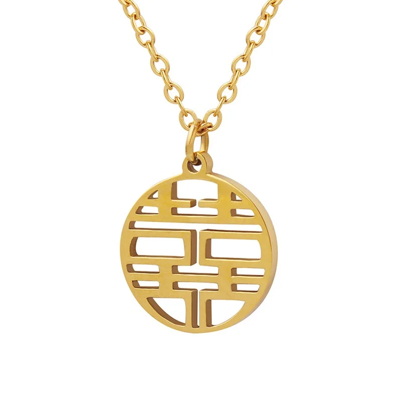 Chinese Character Pendant Necklace Stainless Steel Accessories Statement Collar Trendy Jewelry Waterproof Colorfast Girls Gift
Chinese Character Pendant Necklace Stainless Steel Accessories Statement Collar Trendy Jewelry Waterproof Colorfast Girls Gift