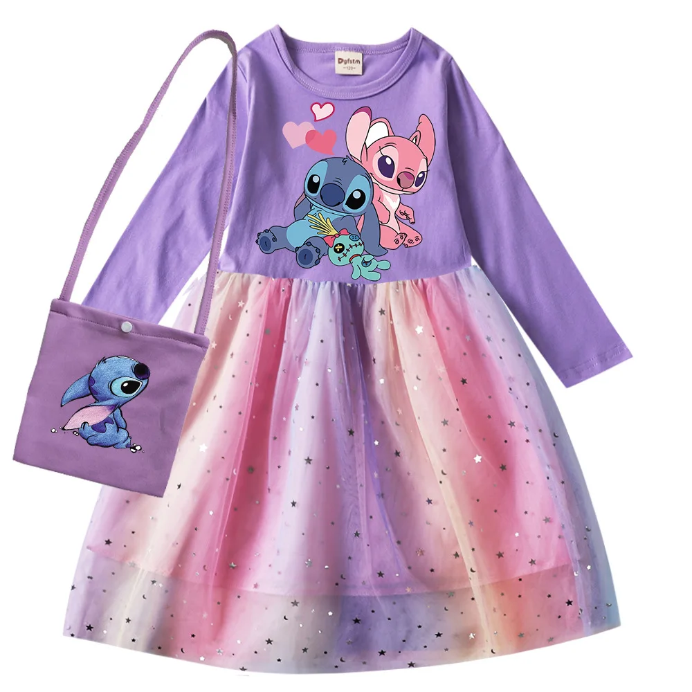 Disney 2-10 Years Old Stitch Baby Girl Princess Dress Toddler Girl Wedding Party Knee Length Kids Dress + Bag
Disney 2-10 Years Old Stitch Baby Girl Princess Dress Toddler Girl Wedding Party Knee Length Kids Dress + Bag