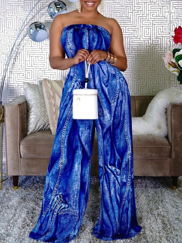 Fashion Pattern Print Party Jumpsuit Sexy Off Shoulder Women Office Romper Summer Female Chest Wrap Wide Leg Playsuit Overalls
Fashion Pattern Print Party Jumpsuit Sexy Off Shoulder Women Office Romper Summer Female Chest Wrap Wide Leg Playsuit Overalls